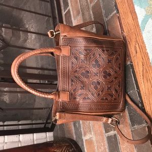 Brighton Morella Small Tote in Color Saddle.